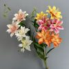 2 heads double petal small lily artificial flower 5 colors display, 70cm silk lily stem for wedding home decor