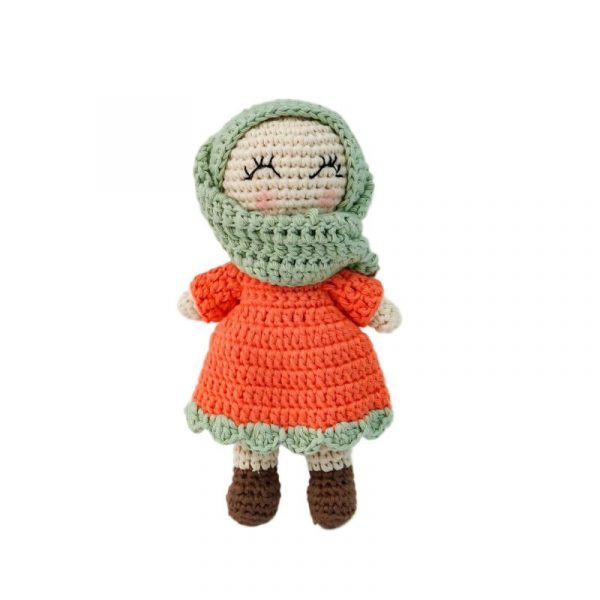 Hand-Crocheted Cute Girl Doll