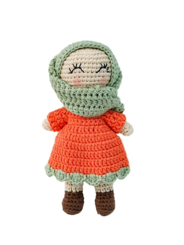 Hand-Crocheted Cute Girl Doll