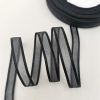 black satin edge sheer organza ribbon 0.39 inch 50 yards
