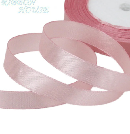light pink solid satin ribbon, glossy double sided polyester ribbon for gift packaging