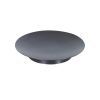 Matte black solid round metal pillar candle tray, wax drip plate