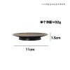 11cm round metal pillar candle tray size diagram, side profile view