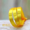 orange yellow satin ribbon, double face shiny polyester ribbon for party decoration