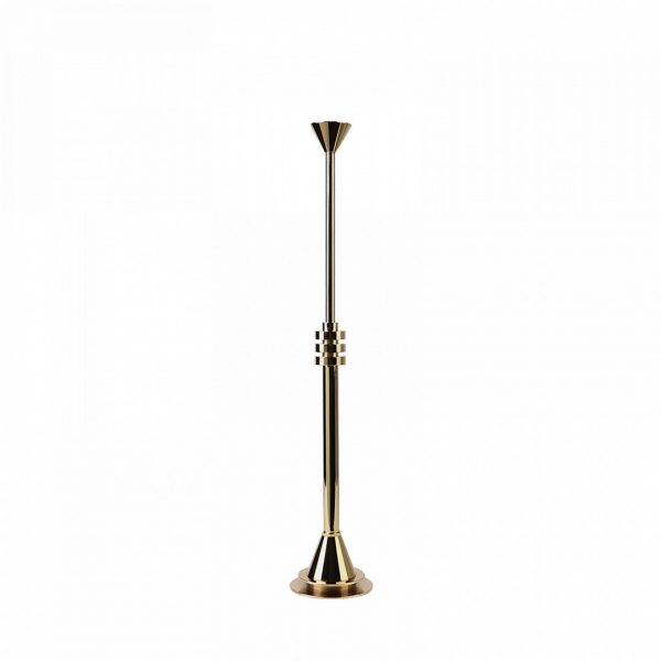 Dickson tube style taper candle holder, gold and silver, 35cm & 55cm dimension chart