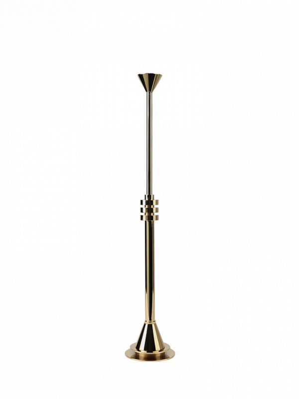 Dickson tube style taper candle holder, gold and silver, 35cm & 55cm dimension chart