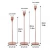 3-mixed-height-candle-holder-detail-for-table-decor 3 different heights (24cm / 29cm / 34cm) candle holders for home decor and gift choice