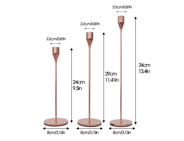 3-mixed-height-candle-holder-detail-for-table-decor 3 different heights (24cm / 29cm / 34cm) candle holders for home decor and gift choice