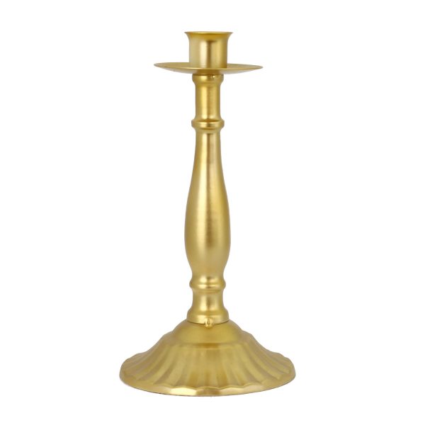 gold american single iron taper candle holder for table centerpieces or gift choices
