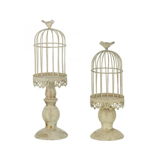 Vintage Birdcage Candlestick Holders for Home Event and Wedding Decor