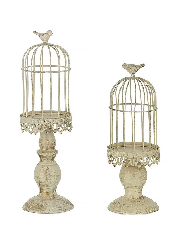 Vintage Birdcage Candlestick Holders for Home Event and Wedding Decor