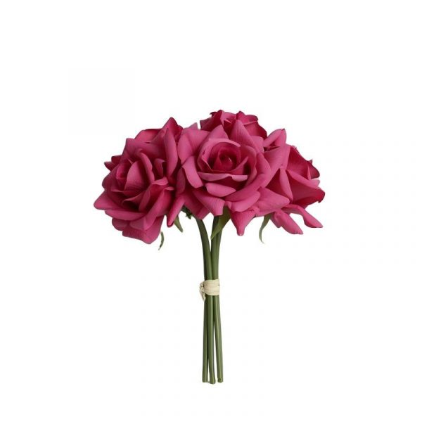 NK-RSS623023 5-Head Real Touch Ruffled Rose