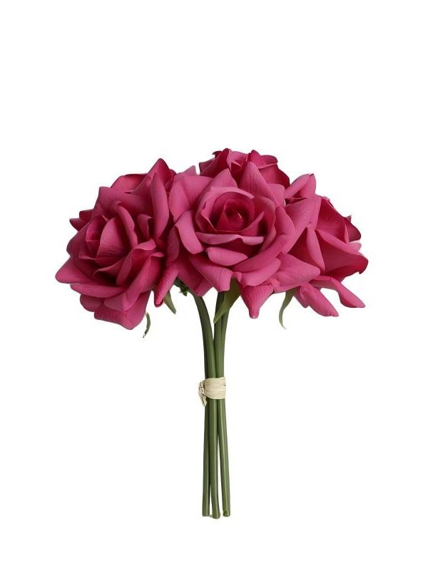 NK-RSS623023 5-Head Real Touch Ruffled Rose