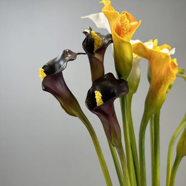 artificial-calla-lily-product 5 colors of PU artificial calla lily for home wedding decor