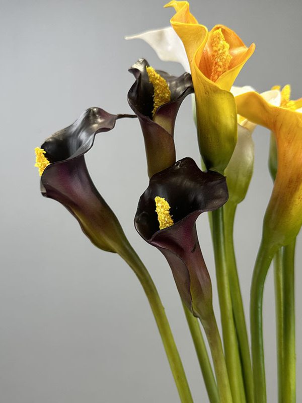 5 colors of PU artificial calla lily for home wedding decor