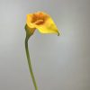 orange-pu-faux-calla-lily-stem Orange PU artificial calla lily stem, lifelike faux calla lily for floral arrangement and photography props