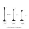 Vintage iron black taper candle holder set of 3 mixed height candlestick for wedding table home decor