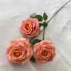 3 heads real touch artificial rose flowers, faux silk roses, wedding home table decor, wholesale bulk