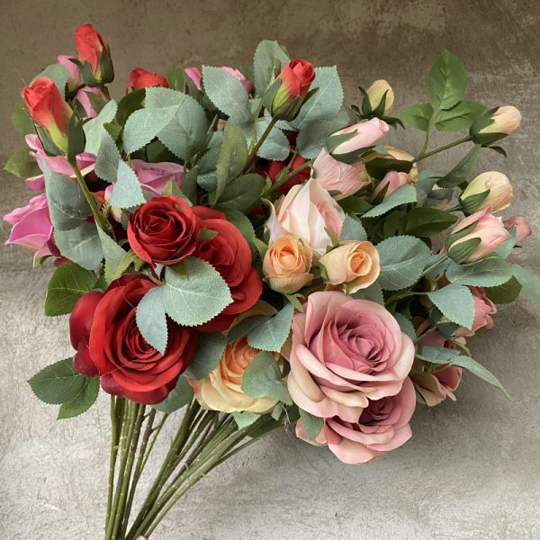 Real Touch beautiful Faux Roses Wedding Home Decoration Artificial Rose