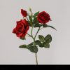 artificial-silk-rose-stem-red-home-photo-backdrop 75cm faux silk rose stem, red rose, realistic petals green leaves for home decor photo backdrop