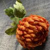 burn orange artificial Mum chrysanthemum for wedding home decor Artificial pompon mum silk chrysanthemum, long stem fall floral decor wholesale