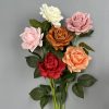 colorful real touch rose bouquet artificial flower for home and wedding decoration moisture resistant artificial rose, faux rose for living room table decoration and event wedding landscaping