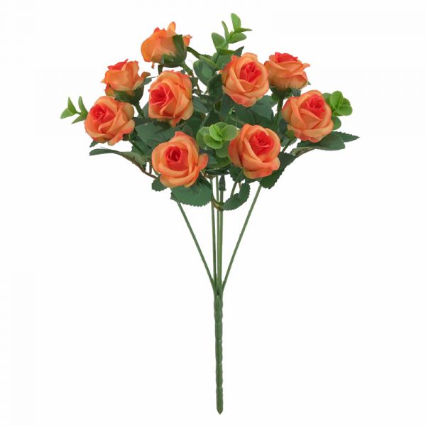 orange-fake-rose-bunch-with-eucalyptus-greenery-for-wedding-table-home-decor