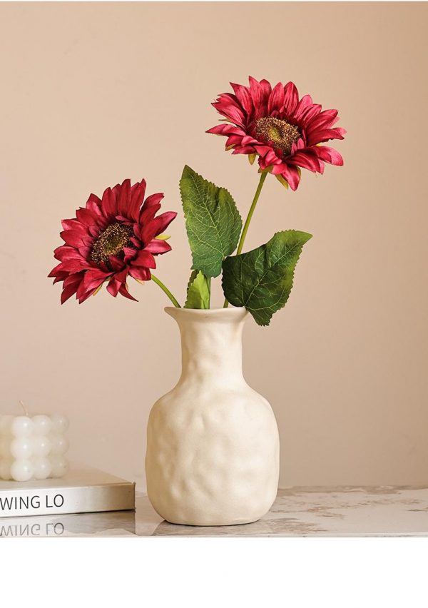 Burgundy Artificial Sunflower for Wedding Backdrop Event & Home Floral Arrangement